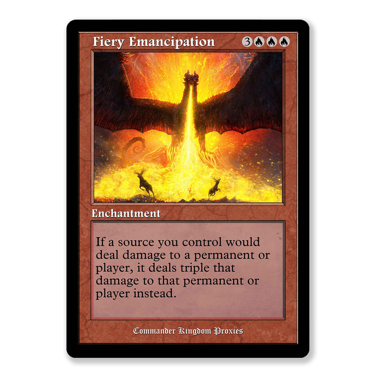 Fiery Emancipation | Vintage Custom MTG Proxy Card