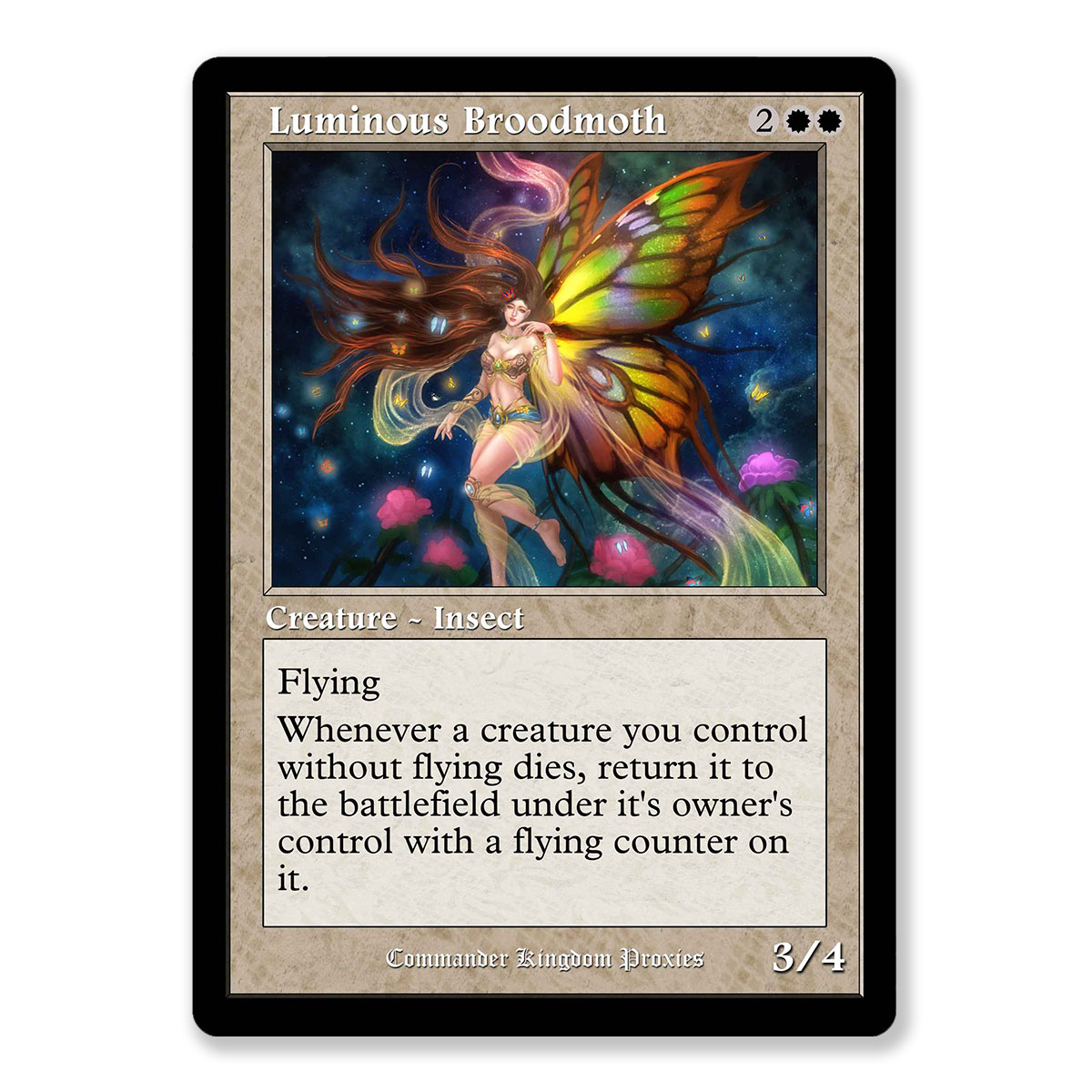 Luminous Broodmoth | Vintage Custom MTG Proxy Card