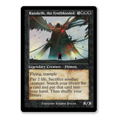 Razaketh the Foulblooded | Vintage Custom MTG Proxy Card