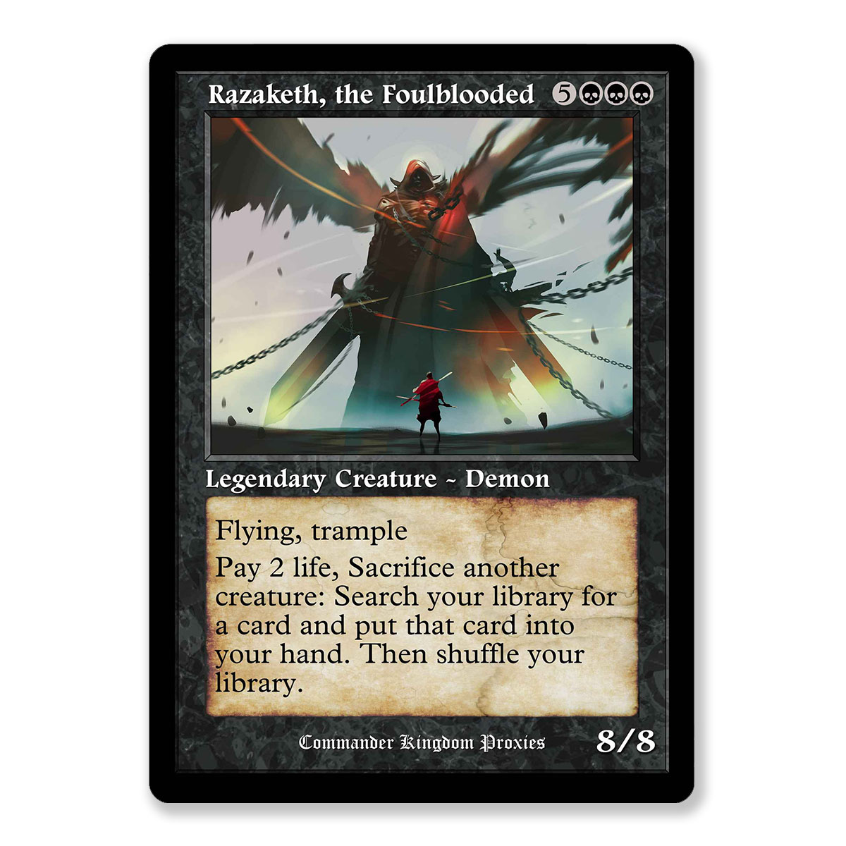 Razaketh the Foulblooded | Vintage Custom MTG Proxy Card