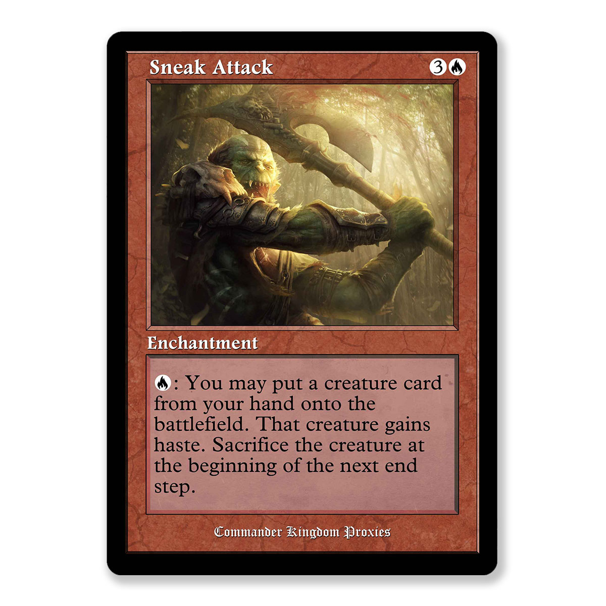 Sneak Attack | Vintage Custom MTG Proxy Card