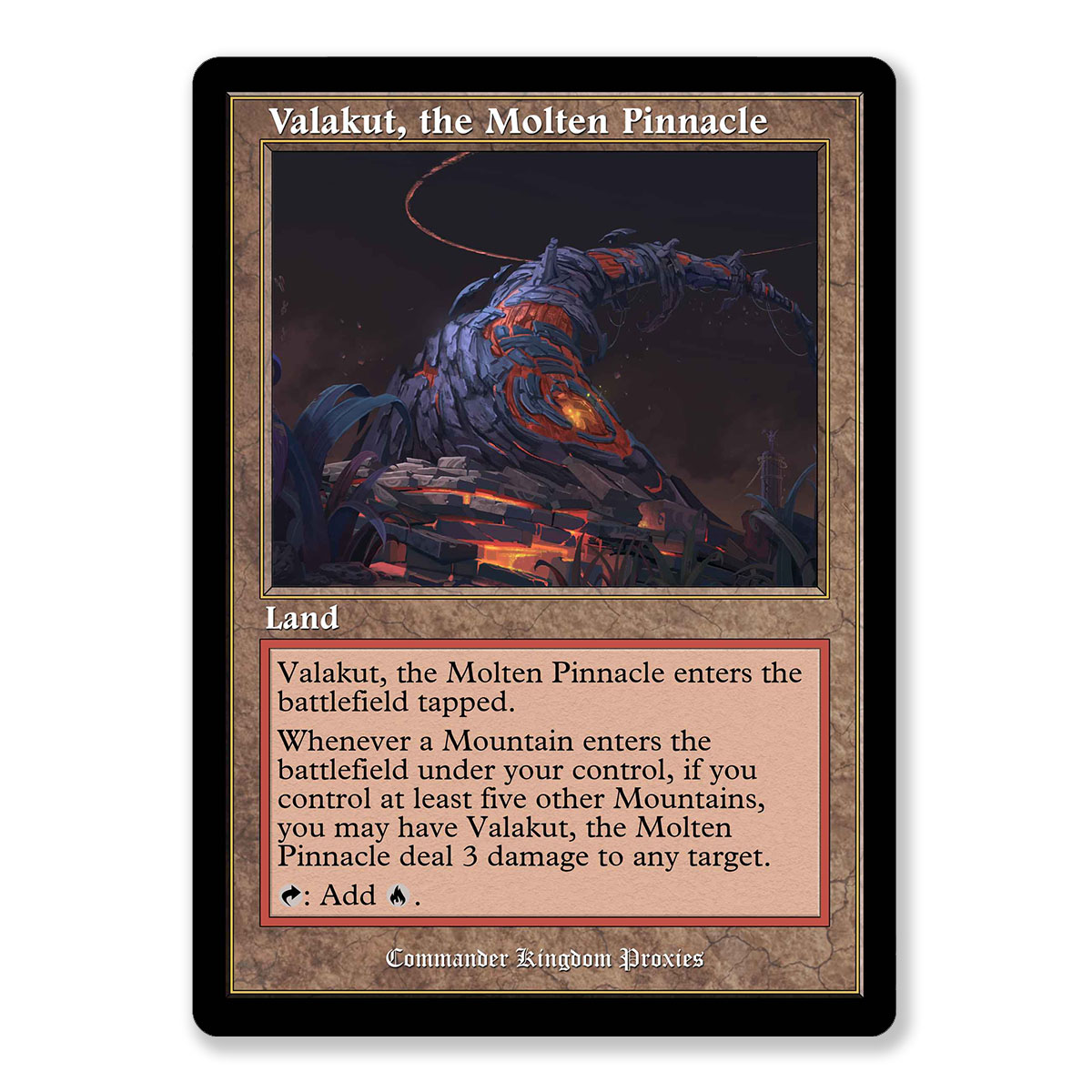 Valakut, the Molten Pinnacle | Vintage Custom MTG Proxy Card