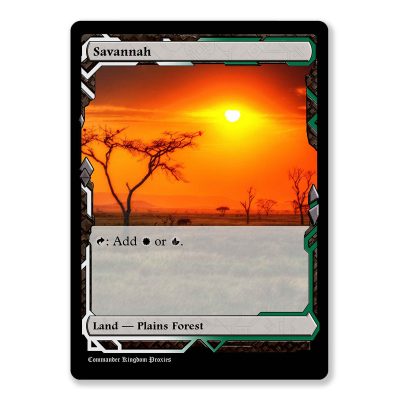 Savannah | Dual Land | Expeditions Custom MTG Proxy Card