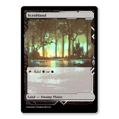 Scrubland | Dual Land | Expeditions Custom MTG Proxy Card