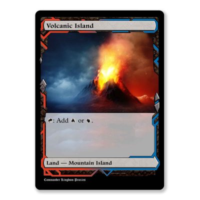 Volcanic Island | Dual Land | Expeditions Custom MTG Proxy Card