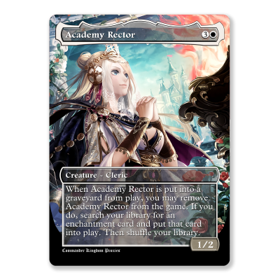 White Full Art MTG Template