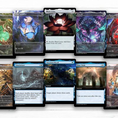 Power 9  Set MTG Custom Art – Full Art Style