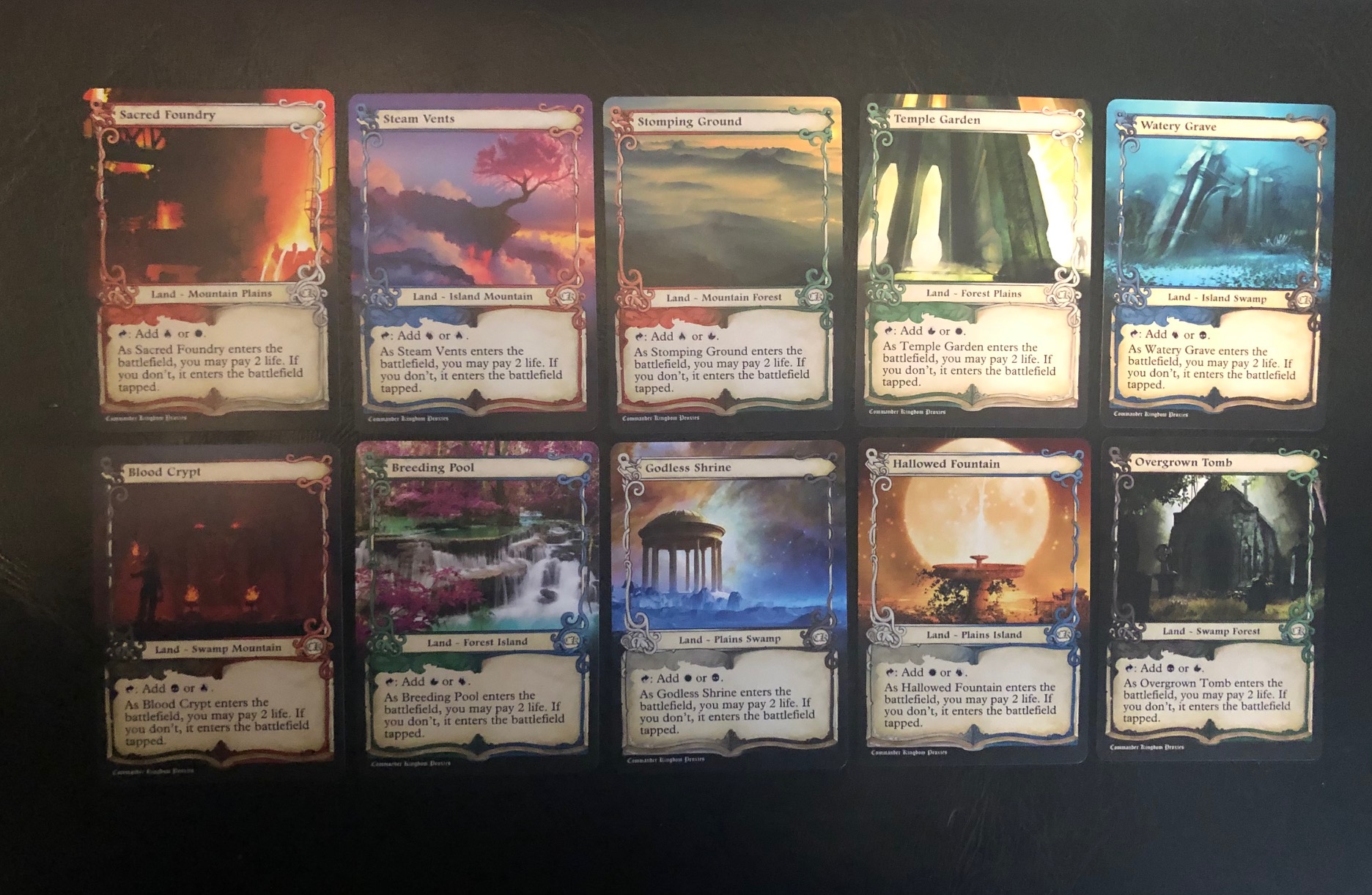 Shock Lands MTG Custom Art - Adventure Style Set - Image 2