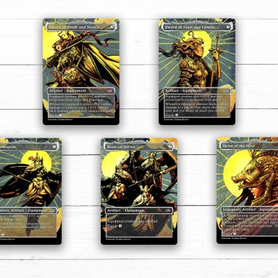 Equipment Set MTG Custom Art - Full Art Style