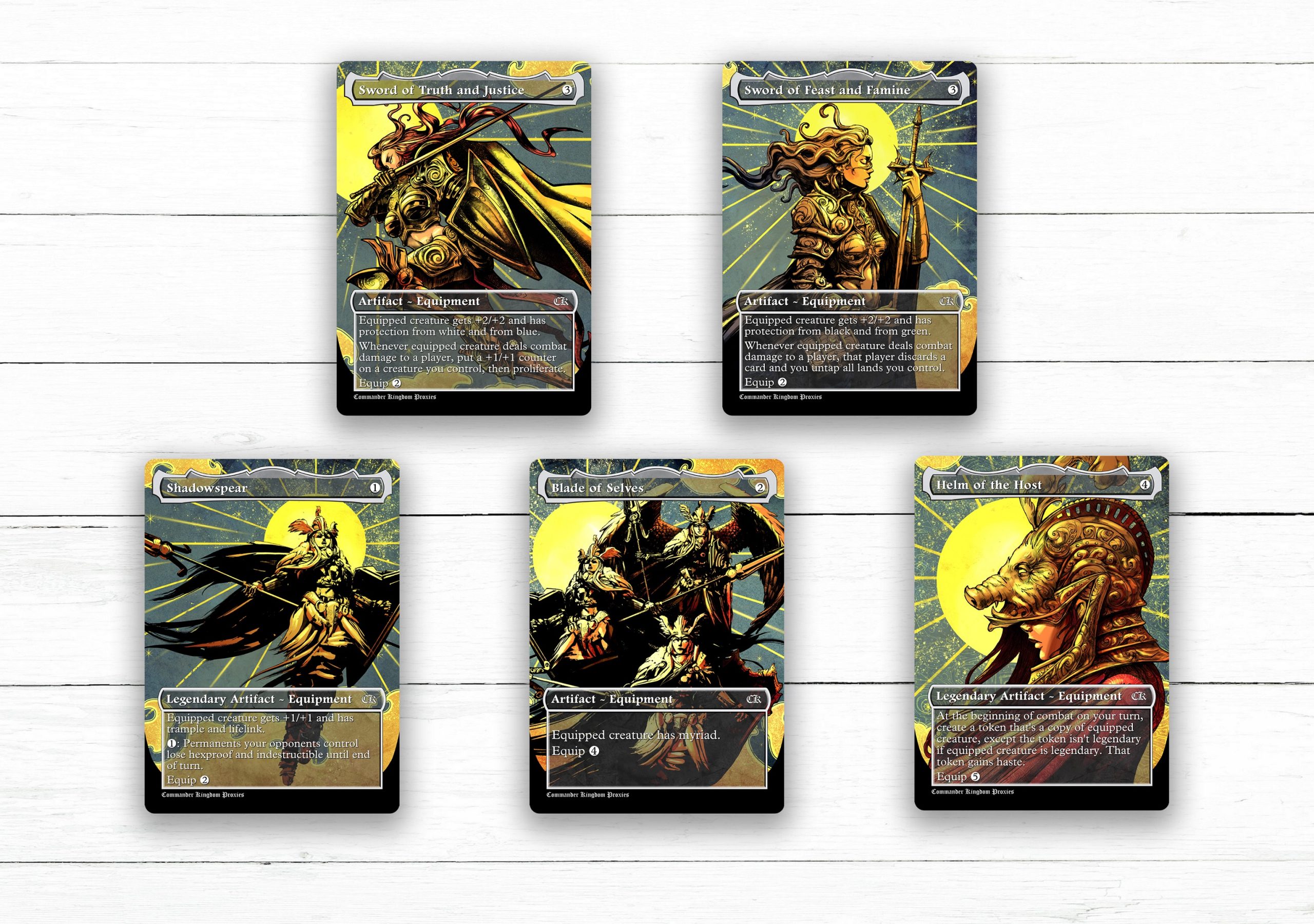 Equipment Set MTG Custom Art - Full Art Style