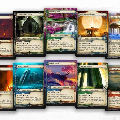 Shock Lands MTG Custom Art - Adventure Style Set